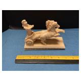 Chariot stone resin sculpture