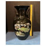 Porcelain flower & Peacock design vase