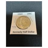 1964 UNC Kennedy Half Dollar