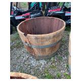 Whiskey Half-barrel planter