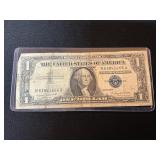 1957-A Silver Certificate Blue Seal Dollar Bill