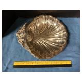 Shell silver plated bowl