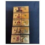 Replica 24K Gold-Plated Plastic Foil $100 Bills