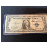 1935-E Silver Certificate Blue Seal Dollar Bill