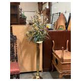 Trumpet vase with floral arrangement