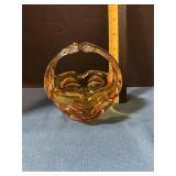 Hand blown glass basket