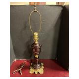 Vintage Ruby Red glass table lamp 24ï¿½ T ( NO SHADE