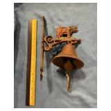 Cast iron cow dinner bell