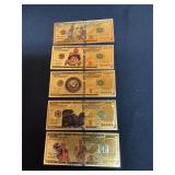 Replica 24K Gold-Plated Plastic Foil $100 Bills