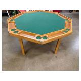 Folding poker table