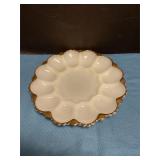 Milk glass deviled egg platter