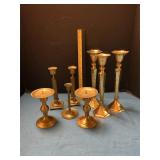 Vintage brass candle holders