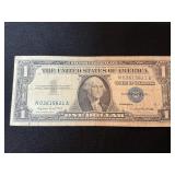 1957-A Silver Certificate Blue Seal Dollar Bill