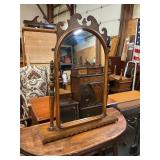 Dresser mirror with ornate carved scrollwork 37ï¿½ T