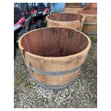 Whiskey Half-barrel planter