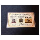 Certificate of Authenticity 1/4 Grain 24 Gold