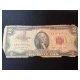 1953-B Red Seal Two-Dollar Bill