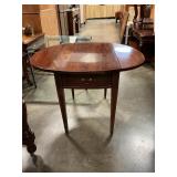 Side table with drop side & drawer
