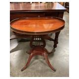 Mersman Lyre side table with pedestal base 27ï¿½ T