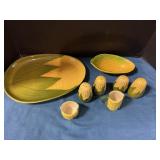 Shawnee platter & salt/ pepper shakers