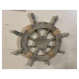 Rustic Grey Wood Ship wheel 24ï¿½ R