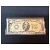 1934 Green Seal Ten Dollar Bill