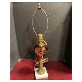 Vintage Ruby Red Glass Lamp 23ï¿½ T (NO SHADE)