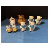Pig bank & salt / pepper set