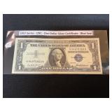1957 UNC One Dollar Silver Certificate Blue Seal