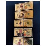 Replica 24K Gold-Plated Plastic Foil $100 Bills