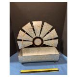 Galvanized windmill planter