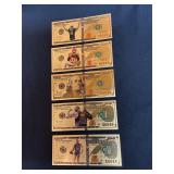 Replica 24K Gold-Plated Plastic Foil $100 Bills