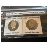 1979-S & 1981-S Gem Proof Kennedy Half Dollar