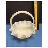 Fenton custard glass basket