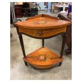 Hand-painted  floral design corner table