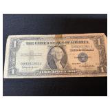 1935-H Silver Certificate Blue Seal Dollar Bill