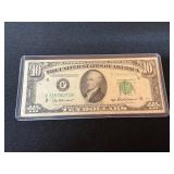 1950-B Green Seal Ten Dollar Bill
