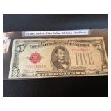 1928-C Five Dollar US Note Red Seal