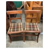 Chairs wood / fabric