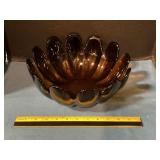 Vintage Glass Amber Bowl