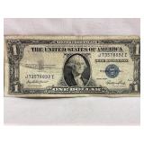 U.S. Ome dollar blue seal silver certificate