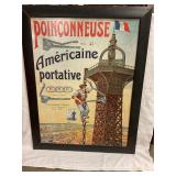 Advertisement POINCONNEUSE framed picture