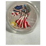 1999Colorized AmericanEagle,1oz silver dollar