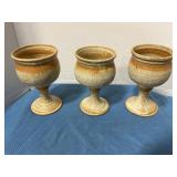 Stoneware goblets 5' tall