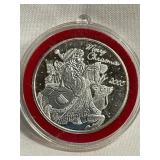 2005 Merry Christmas 1 ounce silver round