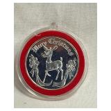 Merry Christmas 1ounce silver round