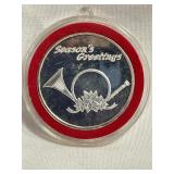 2005 Seasons Greetings 1troy ounce silver round