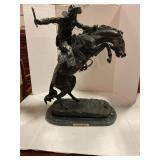 Bronze Frederick Remington Bronco Buster sculpture