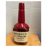 Makers Mark Whisky Red dipped 1liter bottle