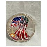 1999Colorized AmericanEagle,1oz silver dollar